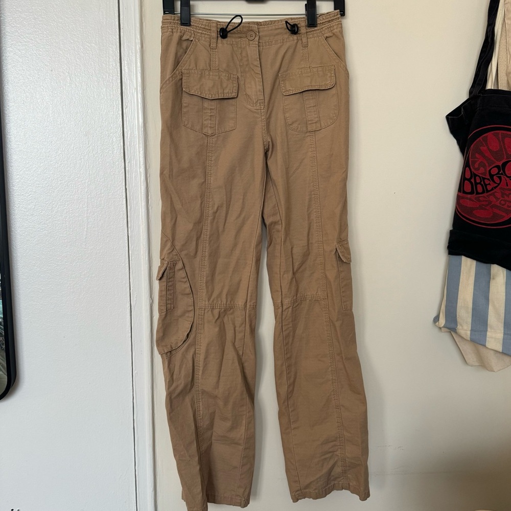 Brandy Melville John Galt Beige/Tan Kim Cargo Pants - Picture 3 of 6